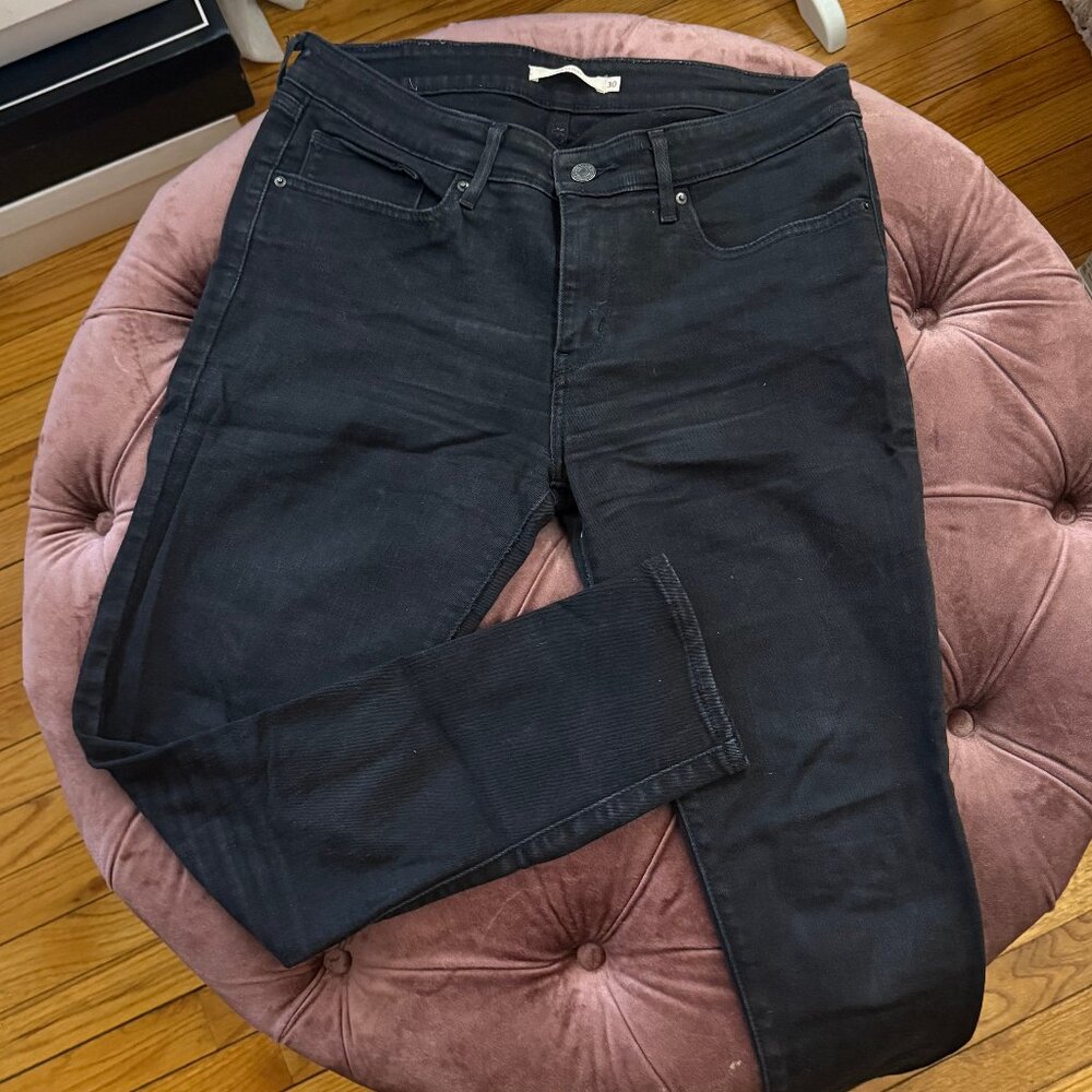 LEVI'S - WOMENS - BLACK DENIM SKINNY JEANS